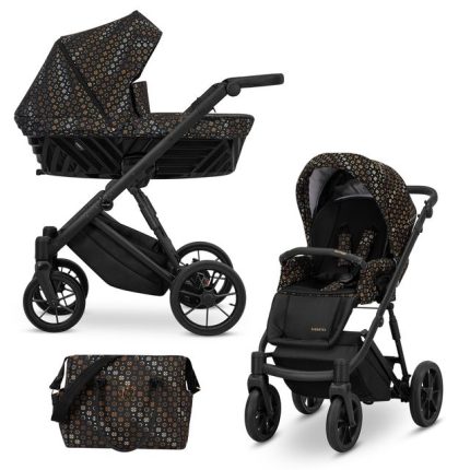 Bērnu rati 2in1 IVENTO nr. 02 black style