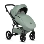 bērnu rati 2in1 Uno 5 Plus Leather 039 sage sporta daļa ar kāju pārsegu