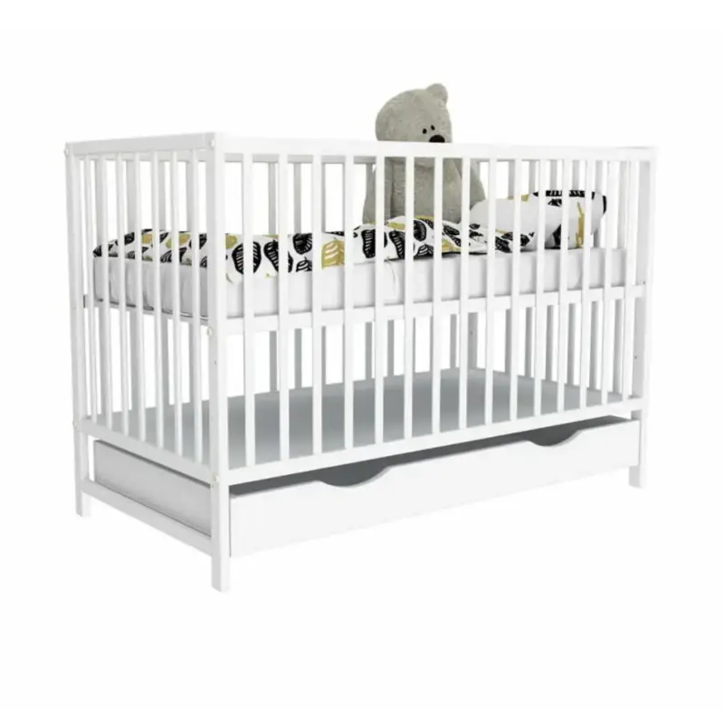 Bērnu gultiņa Magda ar atvilktni baltā krāsā