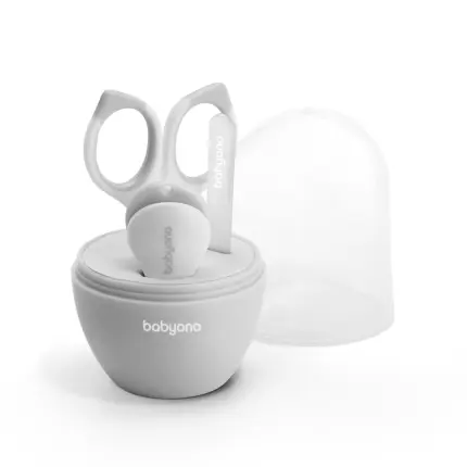 Bērnu nagu kopšanas komplekts Babyono 398/03 grey futlārī