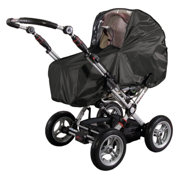 Neilona lietus pārsegs bērnu ratiem - melns 11295