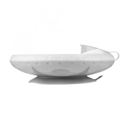 Siltumu uzturošs šķīvis BabyOno 1070/03 Grey no sāna