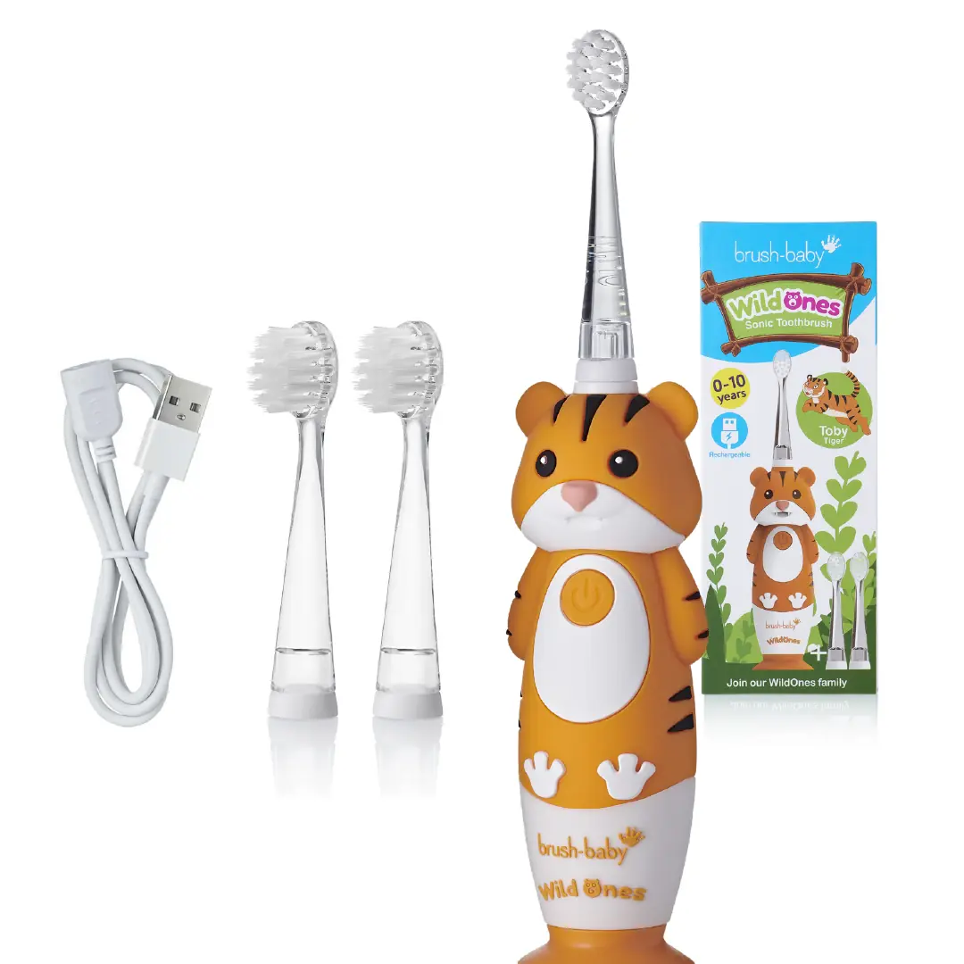 Brush-baby WildOnes zobu birste bērniem, Tiger BRB233 Brush-baby WildOnes zobu birste bērniem, Tiger BRB233