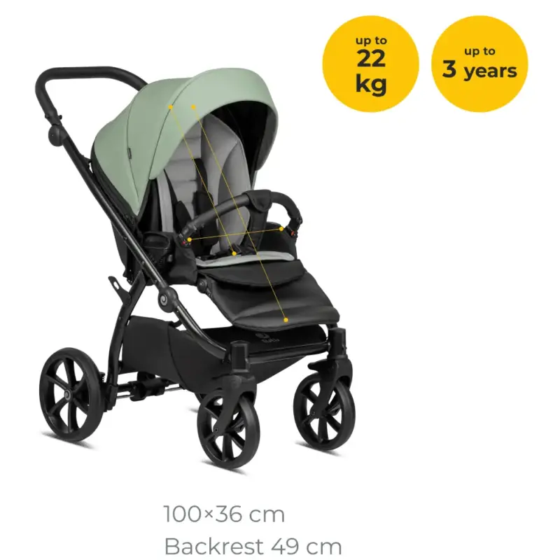 bērnu rati Tutis Uno 5 Plus Black Sesame sporta daļa