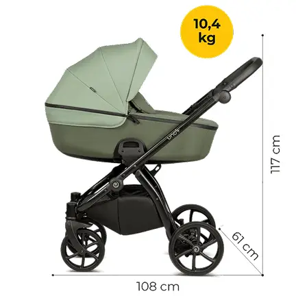 bērnu rati Tutis Uno 5 Plus Leather Black Sesame