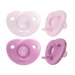 Philips Avent Soothie silikona māneklītis ar silikona vairogu, 0-6M, 2 gab., meitenēm 099/22