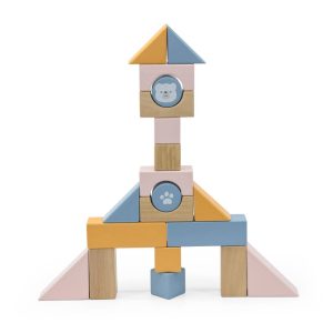 Velkamā rotaļlieta ar koka klučiem