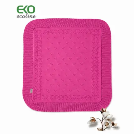 Adīts bērnu pleds EKO PLE-08 Fuksia