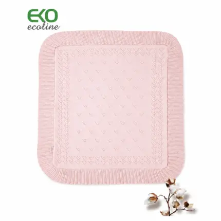 Adīts bērnu pleds EKO PLE-08 Light Pink