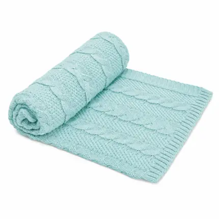 Adīts bērnu pleds EKO Turquoise PLE-22