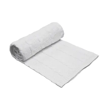 Adīts bērnu pleds EKO White PLE-22