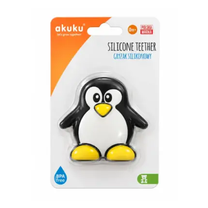 Silikona zobgrauzis Akuku Pingvīns