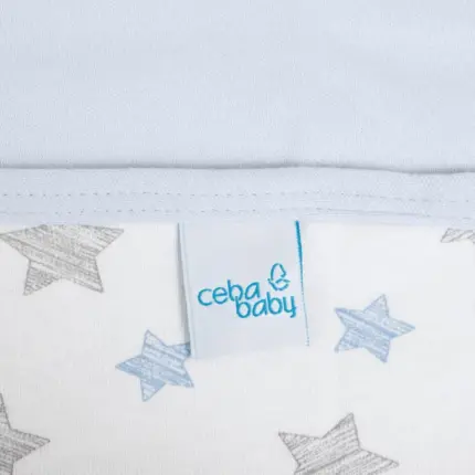 Bērnu pleds Ceba Baby Blue + Blue Stars audums