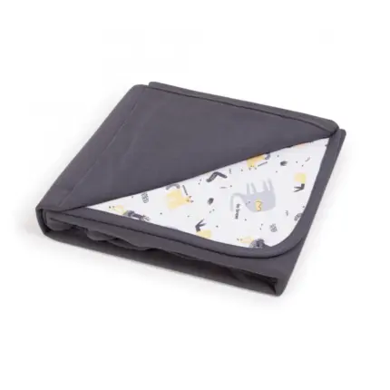 Bērnu pleds Ceba Baby Dark Grey + Elephant