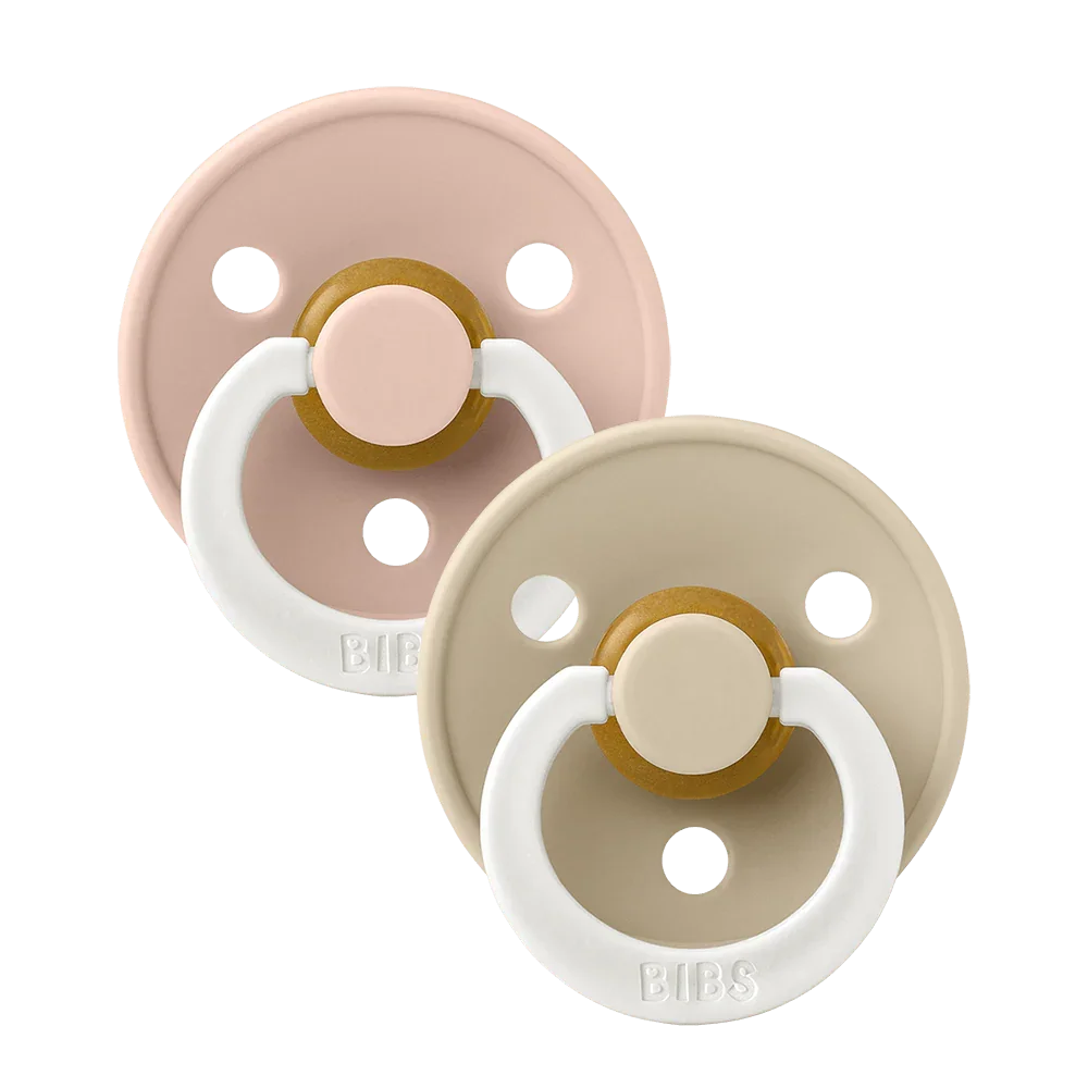 bibs-colour-glow-anatomiskais-knupitis-0-6-men-blush-vanilla BIBS Colour Glow anatomiskais knupītis 0–6 mēn., 2 gab. – Blush Glow / Vanilla Glow