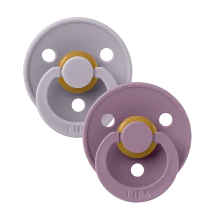 BIBS Colour apaļais knupītis 6–18 mēn., 2 gab. – Fossil Grey / Mauve