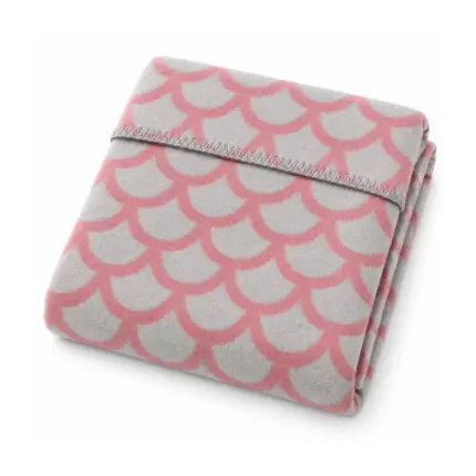 Kokvilnas bērnu pleds Womar Zaffiro 75×100 cm Light Grey / Pink