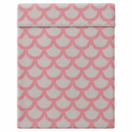 Kokvilnas bērnu pleds Womar Zaffiro 75×100 cm Light Grey / Pink izklāts