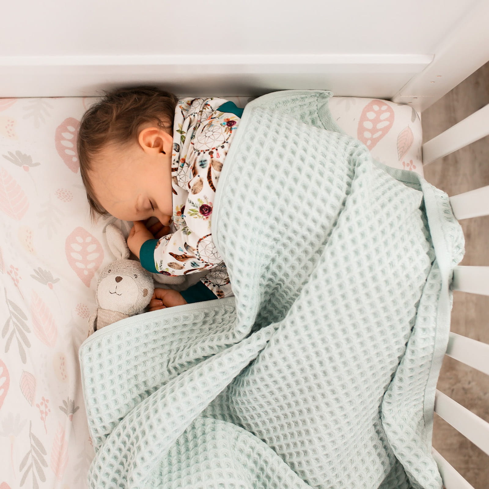 Plediņš BLUE WAFFLE 90x90 cm