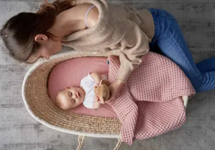 Pleds Pink Waffle 90x90 cm, Ceba baby