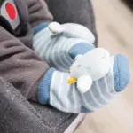 Zeķes ar grabulīšiem Fehn Dragon Blue Yellow