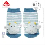 Zeķes ar grabulīšiem Fehn Dragon Blue Yellow izmērs