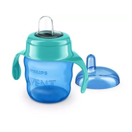 Philips Avent Easy Sip mācību krūzīte ar rokturiem, 6M+, 200ml, silikona snīpis, zaļa