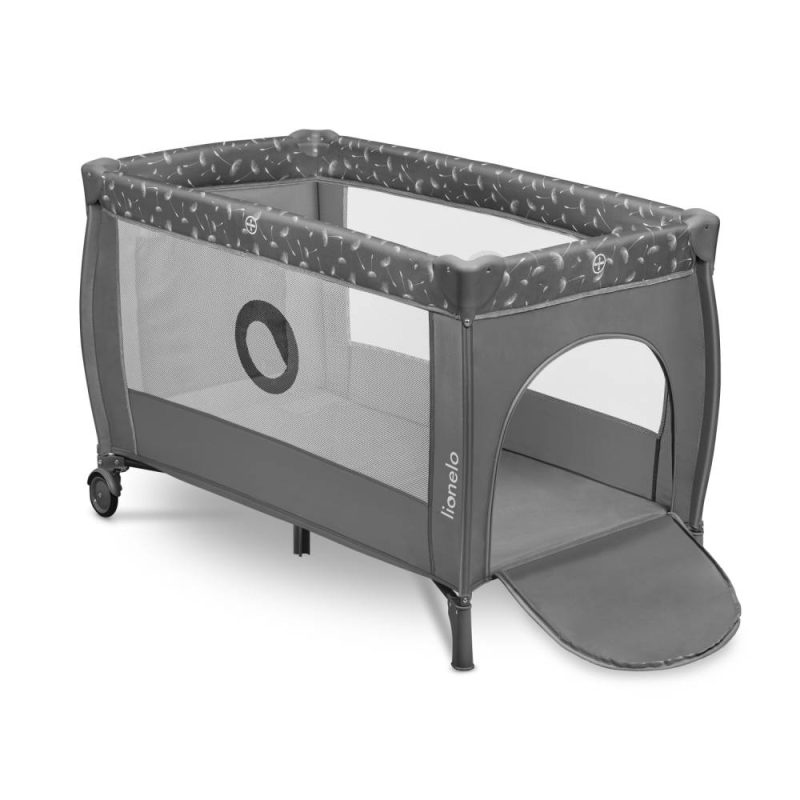 Bērnu ceļojumu gultiņa Lionelo STEFI Plus, grey white