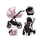 Bērnu rati 3in1 IVENTO nr. 13 pink metalic