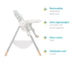 Barošanas krēsls joie Snacker 2in1, Pastel Forest