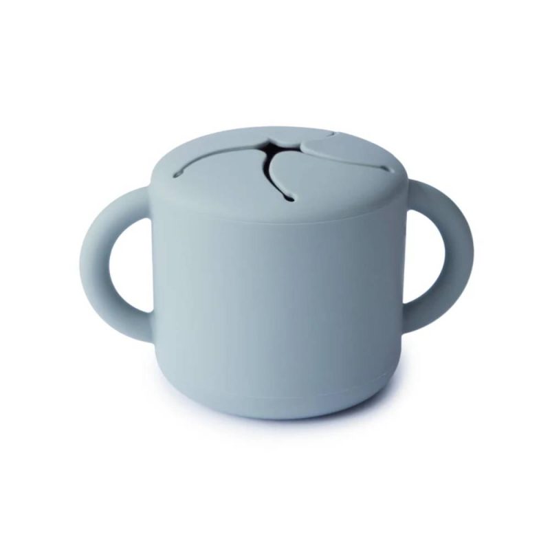 Silikona trauks našķiem, SSC1010 powder blue, Mushie