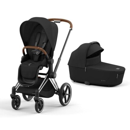 Cybex Priam V4 ratu komplekts 2in1 Sepia Black, Chrome Brown rāmis