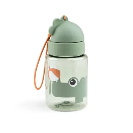 Ūdens pudele ar salmiņu 280 ml Done by Deer Playground – Green