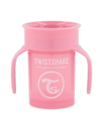 Twistshake mācību krūze 360, 6M+ Pastel Pink