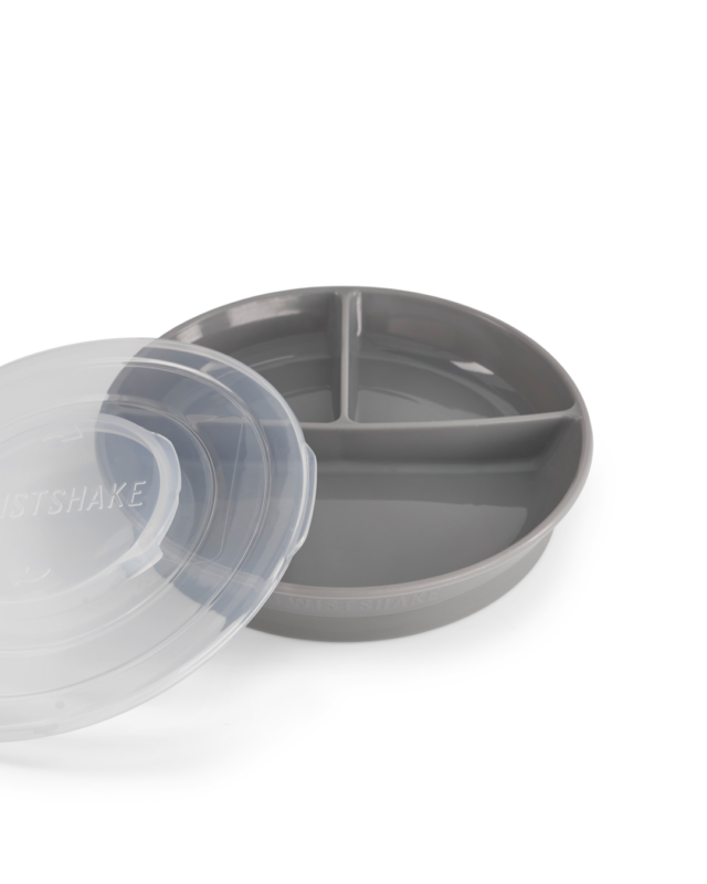 Twistshake šķīvis ar nodalījumiem 6M+ Pastel Grey