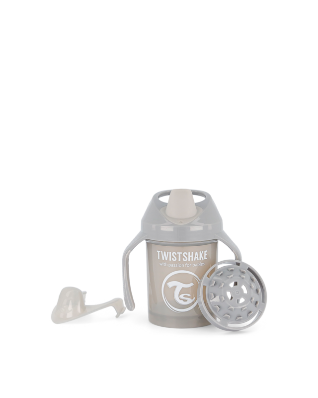 Twistshake mācību krūze Mini 230ml 4M+ Pastel Grey