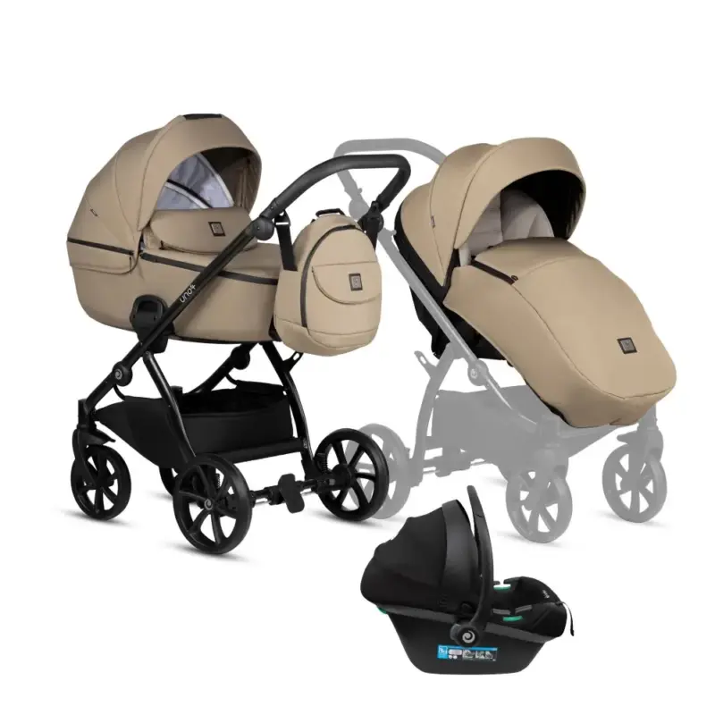 Bērnu rati 3in1 Uno 5 Plus essential 192 bacio kulba ar sporta daļu un autokrēslu