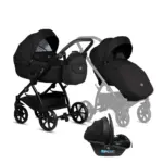 Bērnu rati 3in1 Uno 5 Plus essential 100 charcoal kulba sporta daļa un autokrēsls