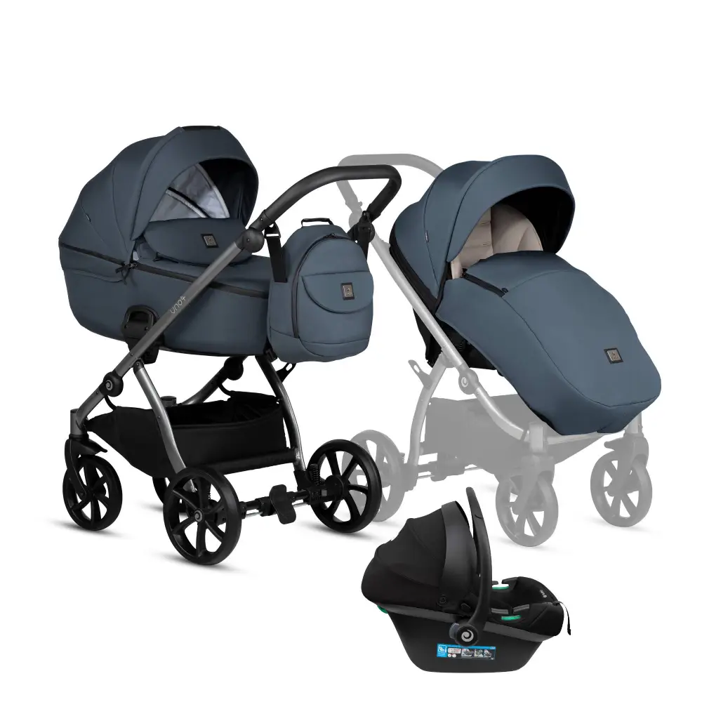 bernu-rati-3in1-uno-5-plus-essential-160-marine-1 Bērnu rati 3in1 Uno 5 Plus essential 160 marine kulba ar sporta daļu un autokrēsliņu