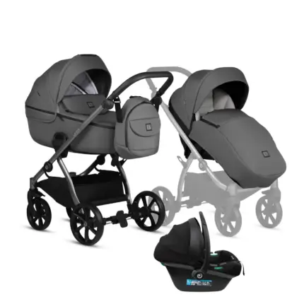 Bērnu rati 3in1 Uno 5 Plus essential 145 canella kulba sporta daļa un autokrēsls