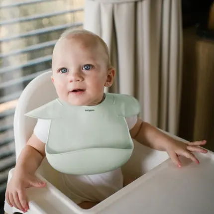 Silikona priekšautiņš Babyono 1639/03 mint ar bērnu