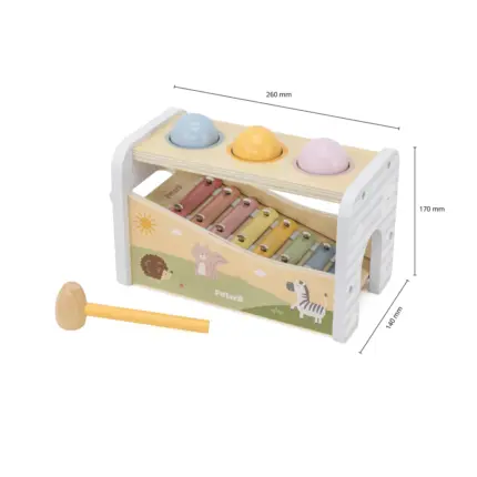 PolarB attīstošā rotaļlieta ar ksilafonu izmēri