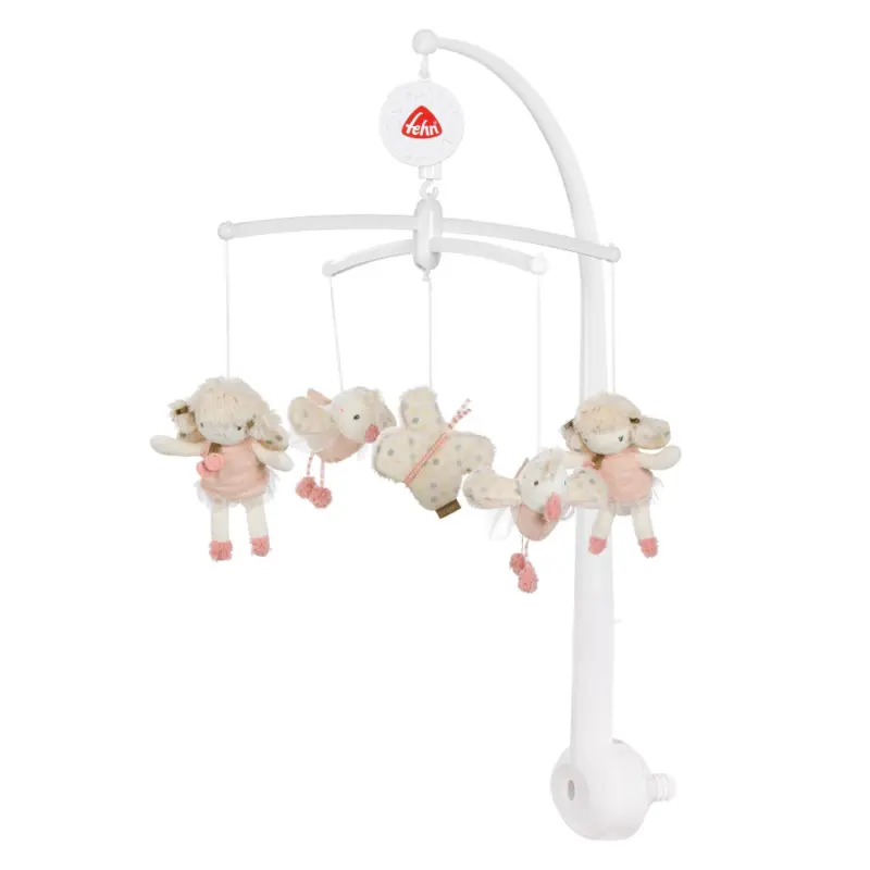 Muzikālais karuselis gultiņai Fehn Land pink kopskats