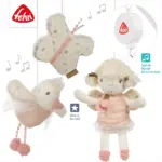 Muzikālais karuselis gultiņai Fehn Land pink mantiņas