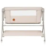 zīdaiņu gultiņa lionelo leonie plus beige sand skats no priekšas