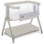 Zīdaiņu gultiņa Lionelo Luna Beige sand atvērts sāns