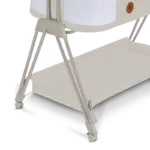 Zīdaiņu gultiņa Lionelo Luna Beige sand kājas un plauktiņš