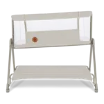 Zīdaiņu gultiņa Lionelo Luna Beige sand skats no sāna