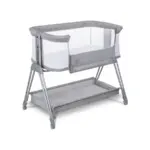 Zīdaiņu gultiņa Lionelo Luna Grey concrete atvērts sāns