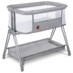 Zīdaiņu gultiņa Lionelo Luna Grey concrete kopskats